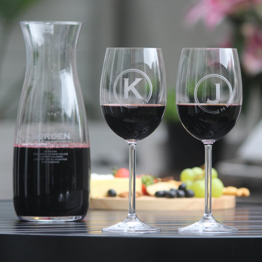 The Kiama Carafe Set with Wine Glasses