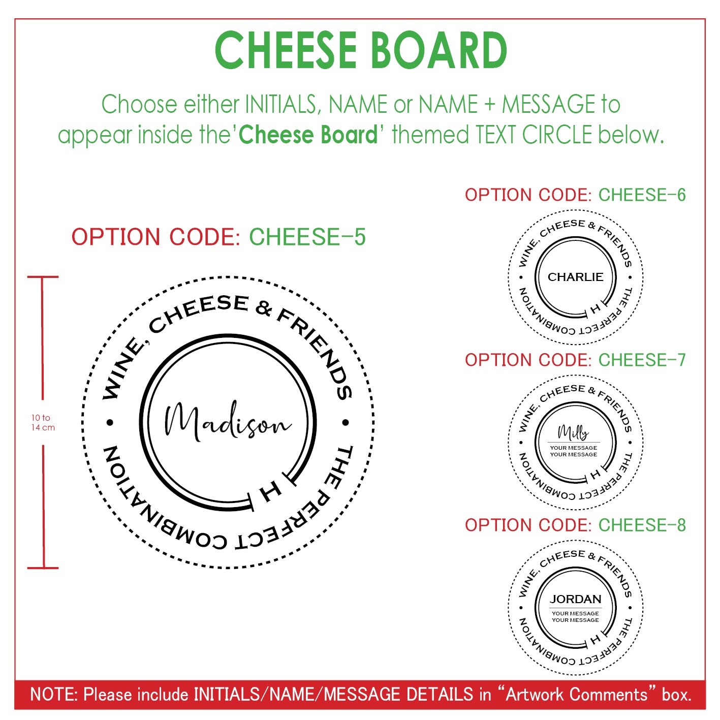 The Barossa Cheese Board - Round (Corporate/Sport)